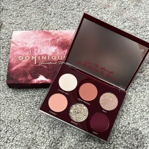 Dominique White and Pink Eyeshadow Palette